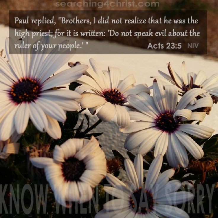 Know When To Say Sorry