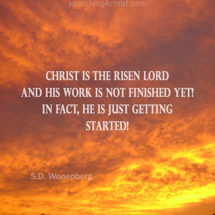 Christ Risen and Not Finished