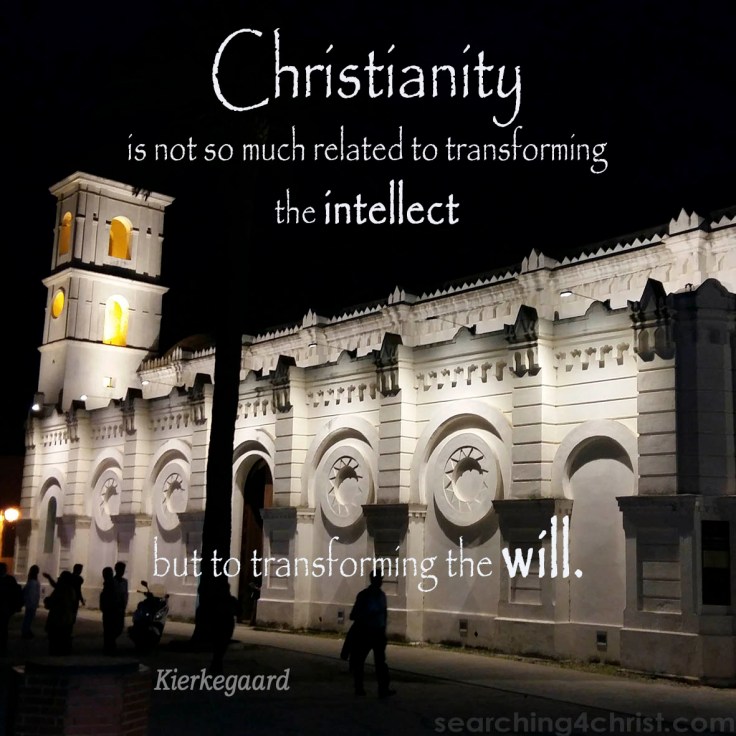 Christianity Not Intellect