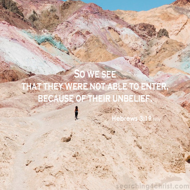 Hebrews 3-19 Unbelief