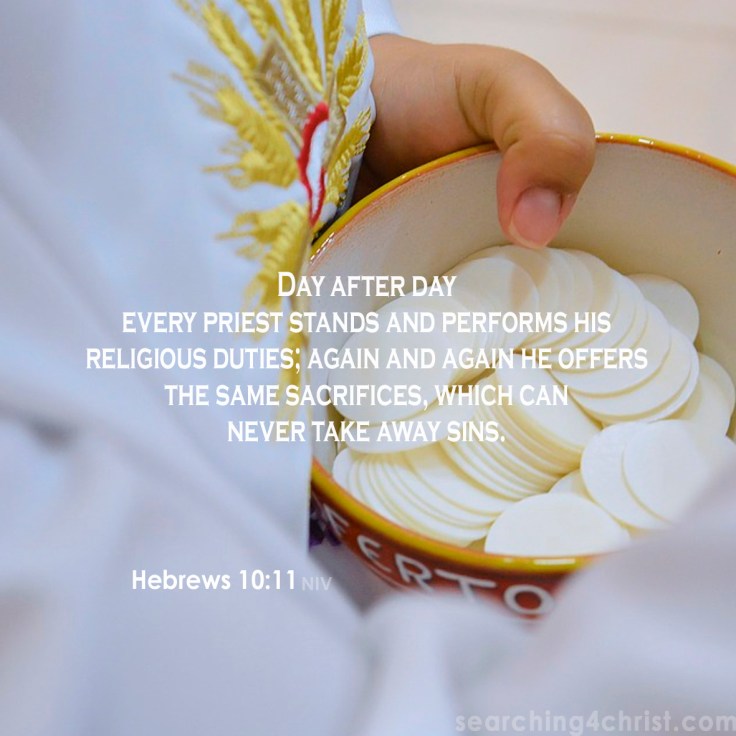 Hebrews 10:11 take away sins