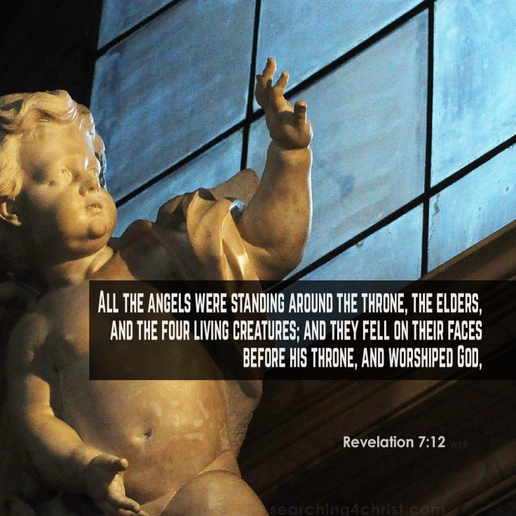 Revelation 7:11 Fall Before the Throne