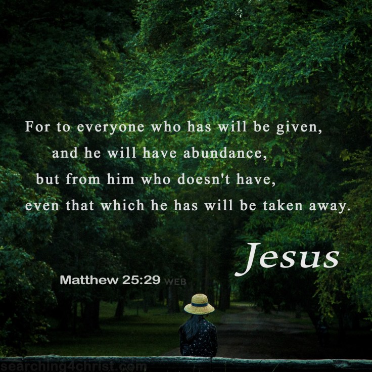 Matthew 25:29